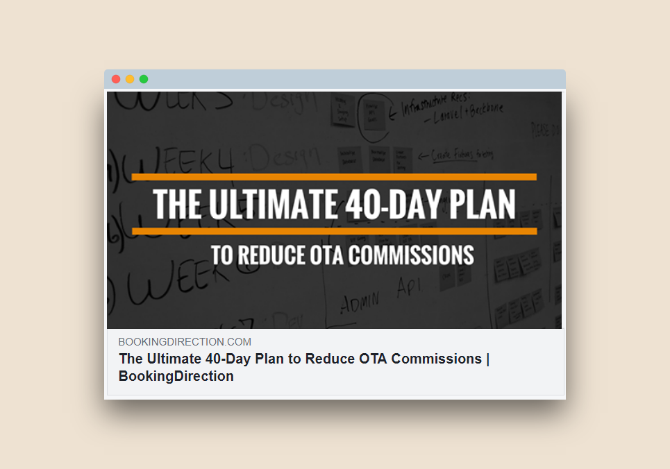 The Ultimate 40-Day Plan to Reduce OTA Commissions 