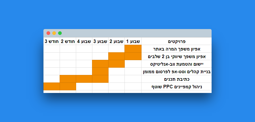 גאנט פעילות 2